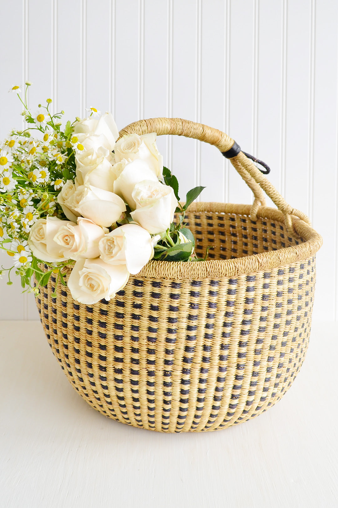 Checkered Bolga Basket