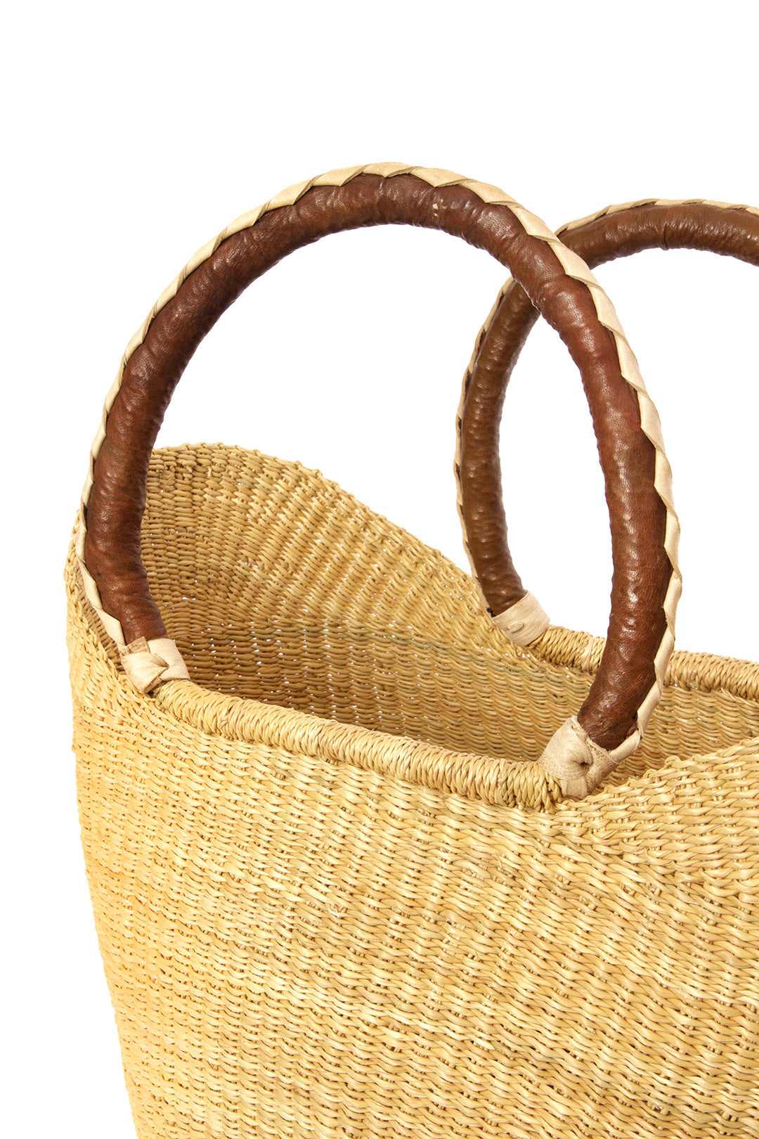 Braided Brown Handles Basket