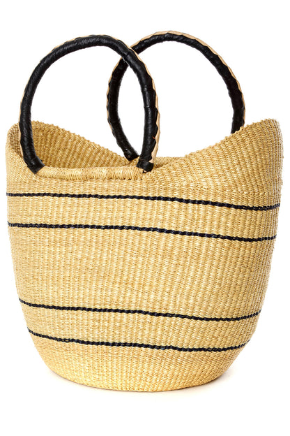 Pinstripe Shopper Basket